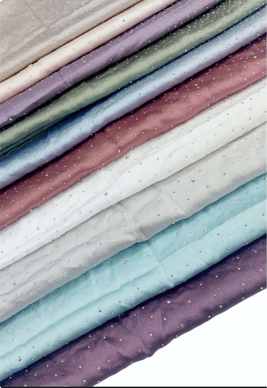 BeingMuslims Crystal Bubble Satin Hijab Pack of 10