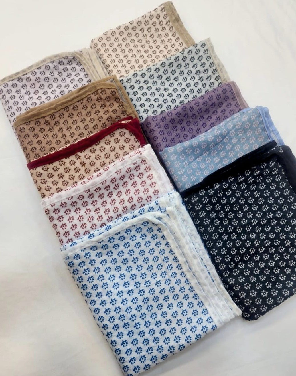 BeingMuslims Timeless Floral Print Viscose Cotton Hijab Pack of 10
