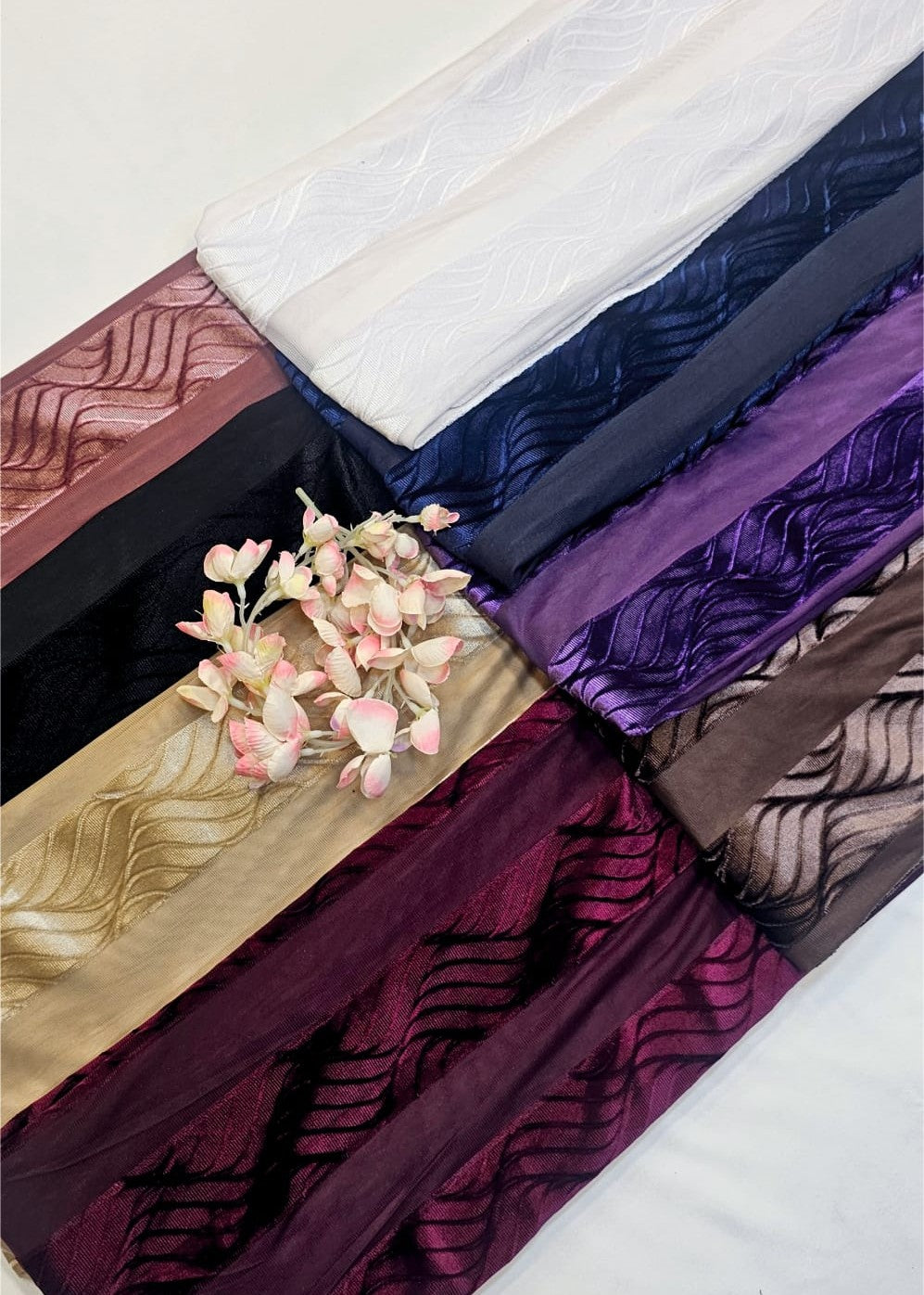 BeingMuslims Velvet Wave Hijab Pack of 10