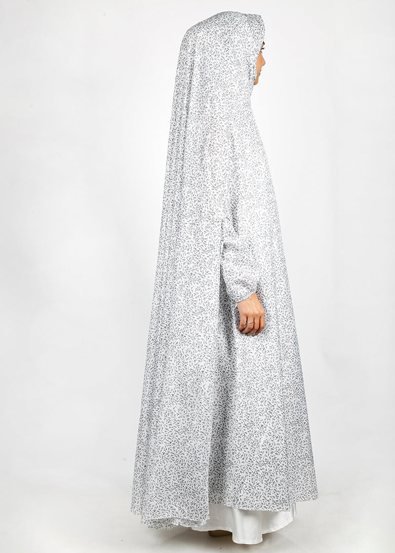 BeingMuslims Printed Jilbab Ankle Length Light Neutral Grey Pack of 10