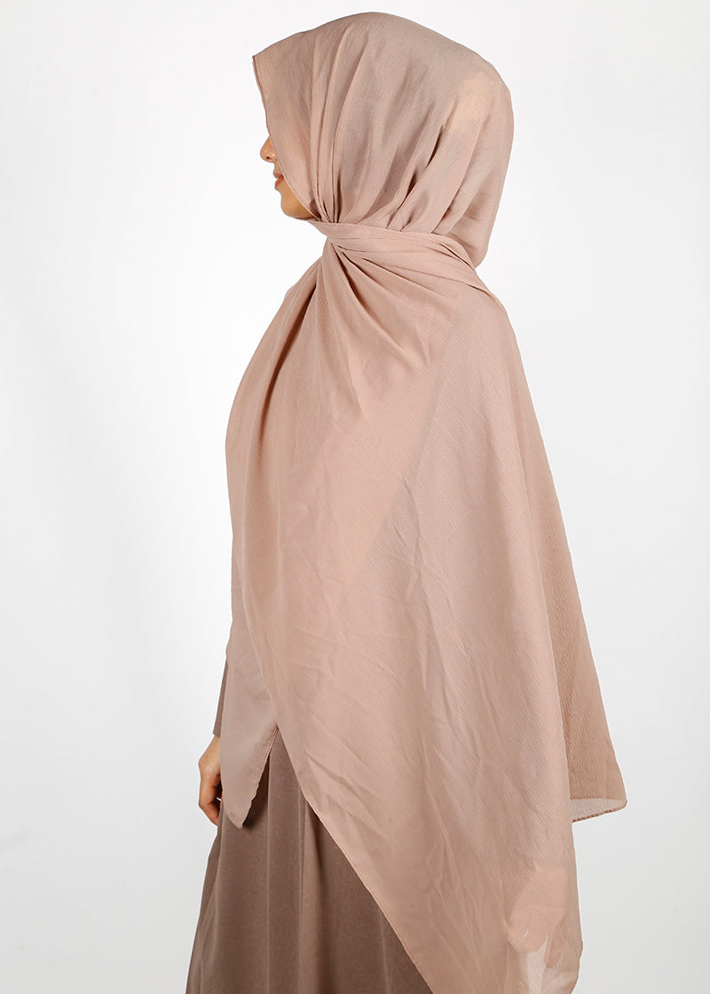 BeingMuslims Classic Luxe Georgette Hijab Almond Pack of 10
