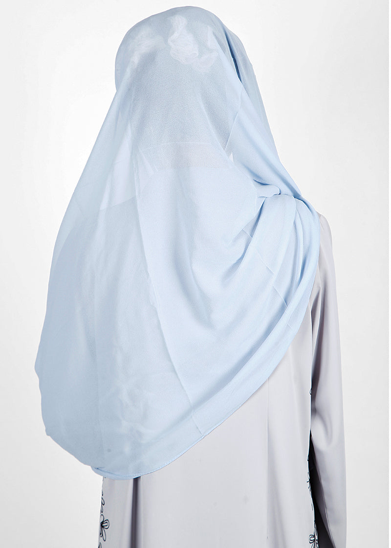BeingMuslims Classic Luxe Georgette Hijab Sky Blue Pack of 10