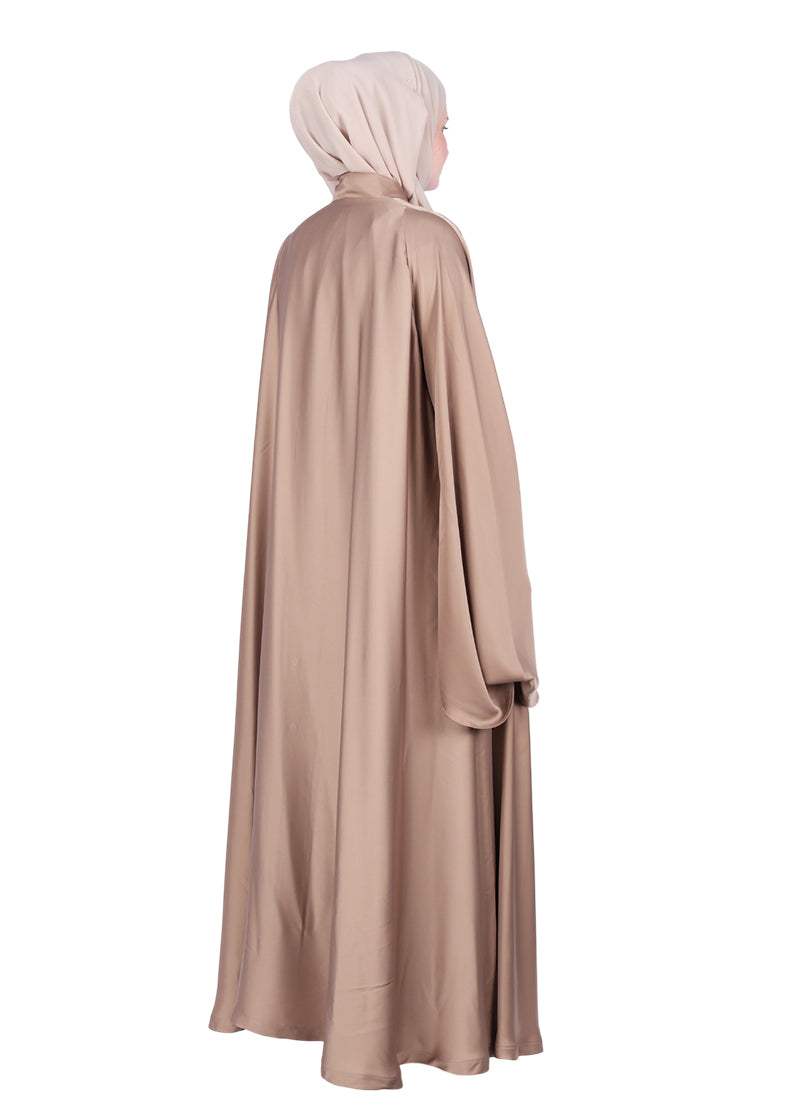 Being Muslims A Line Flowy n Flared Abaya Beige