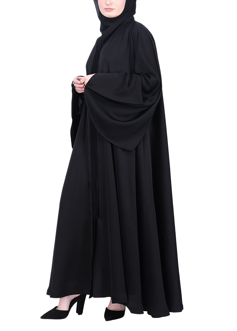 Being Muslims A Line Flowy n Flared Abaya Black