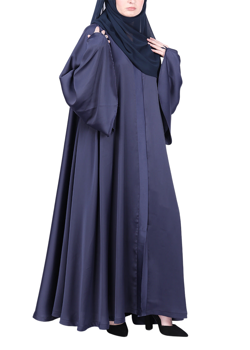 Being Muslims A Line Flowy n Flared Abaya Navy Blue