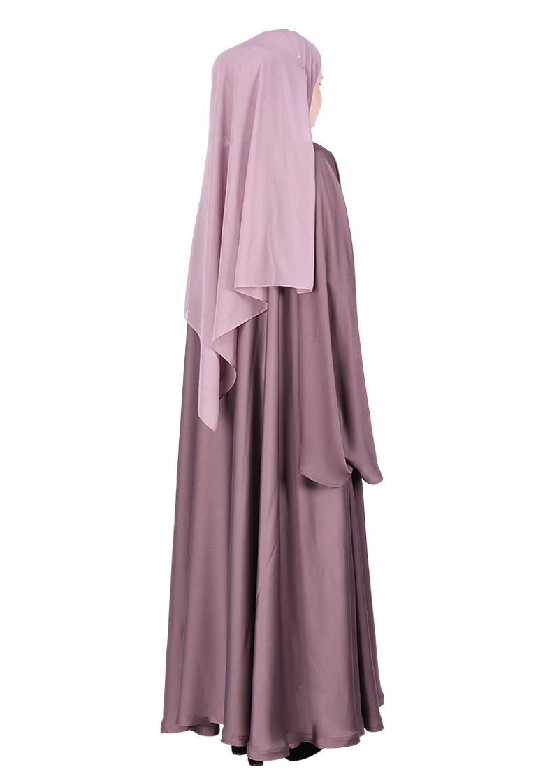 Being Muslims A Line Flowy n Flared Abaya Dusty Rose