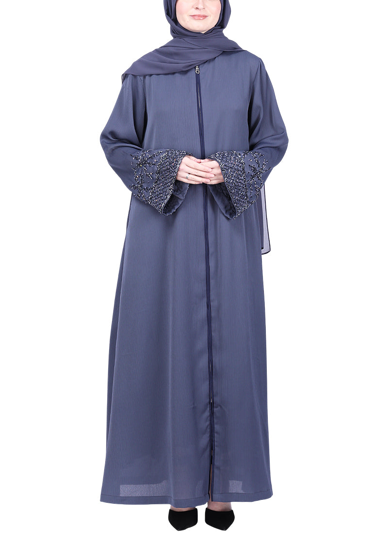 Being Muslims Starry Sleeves Luxury Abaya Grey