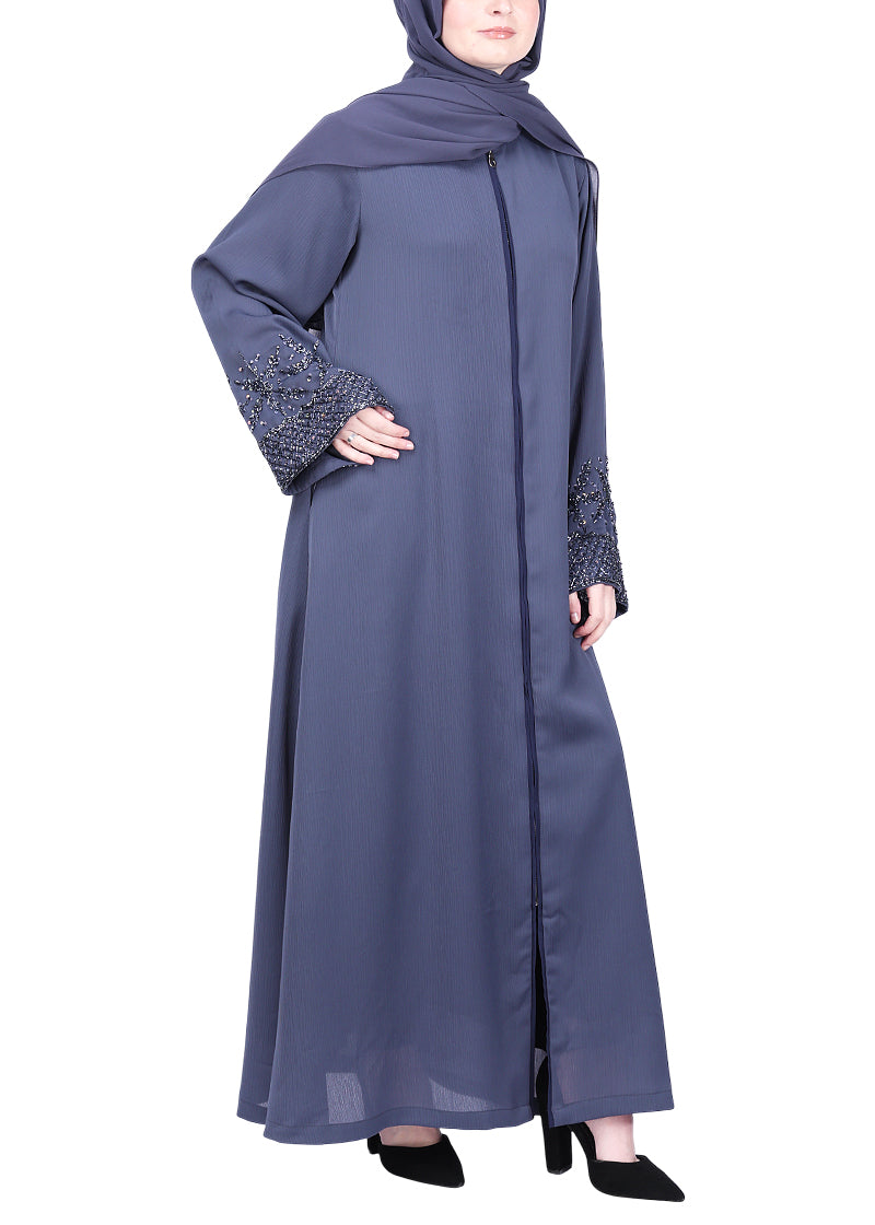 Being Muslims Starry Sleeves Luxury Abaya Grey