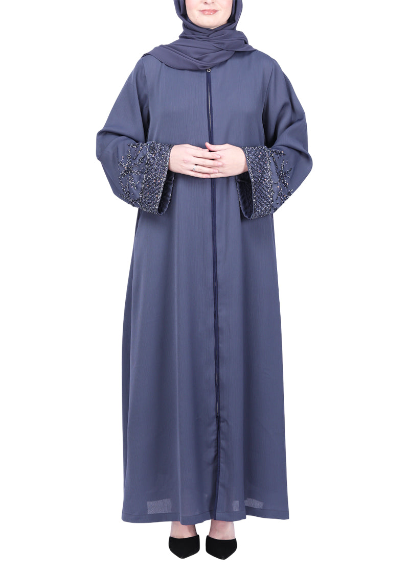Being Muslims Starry Sleeves Luxury Abaya Grey
