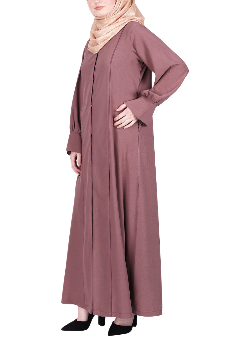 Being Muslims Suave Minimalist Abaya Burnish Brown