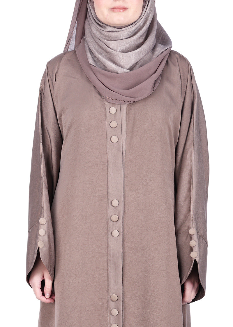 BeingMuslims Timeless Abaya in Marbella Oak Brown