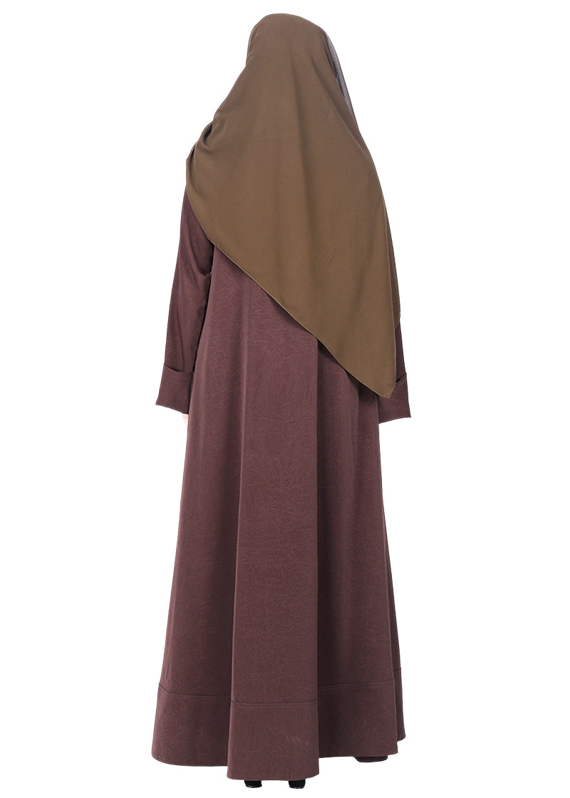 BeingMuslims Modish Designer Abaya. Brown