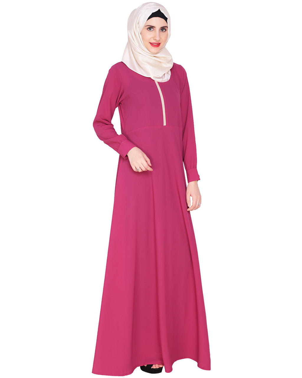 Maxi Dress Abaya Fuschia
