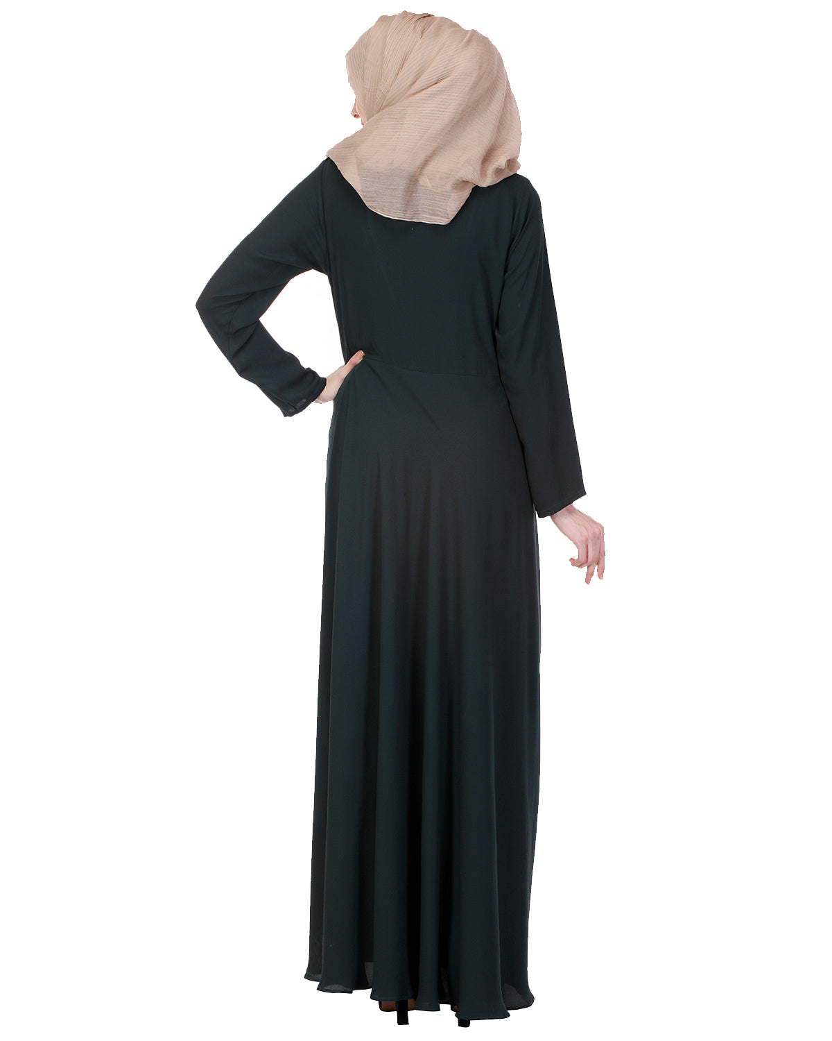 Moss long Maxi Style Abaya Grey