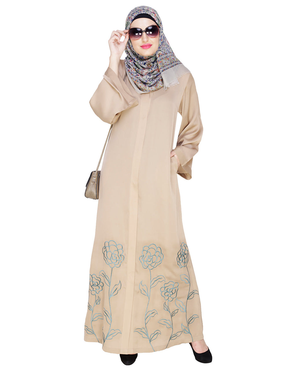 Mesmerising Dubai Style Abaya Beige