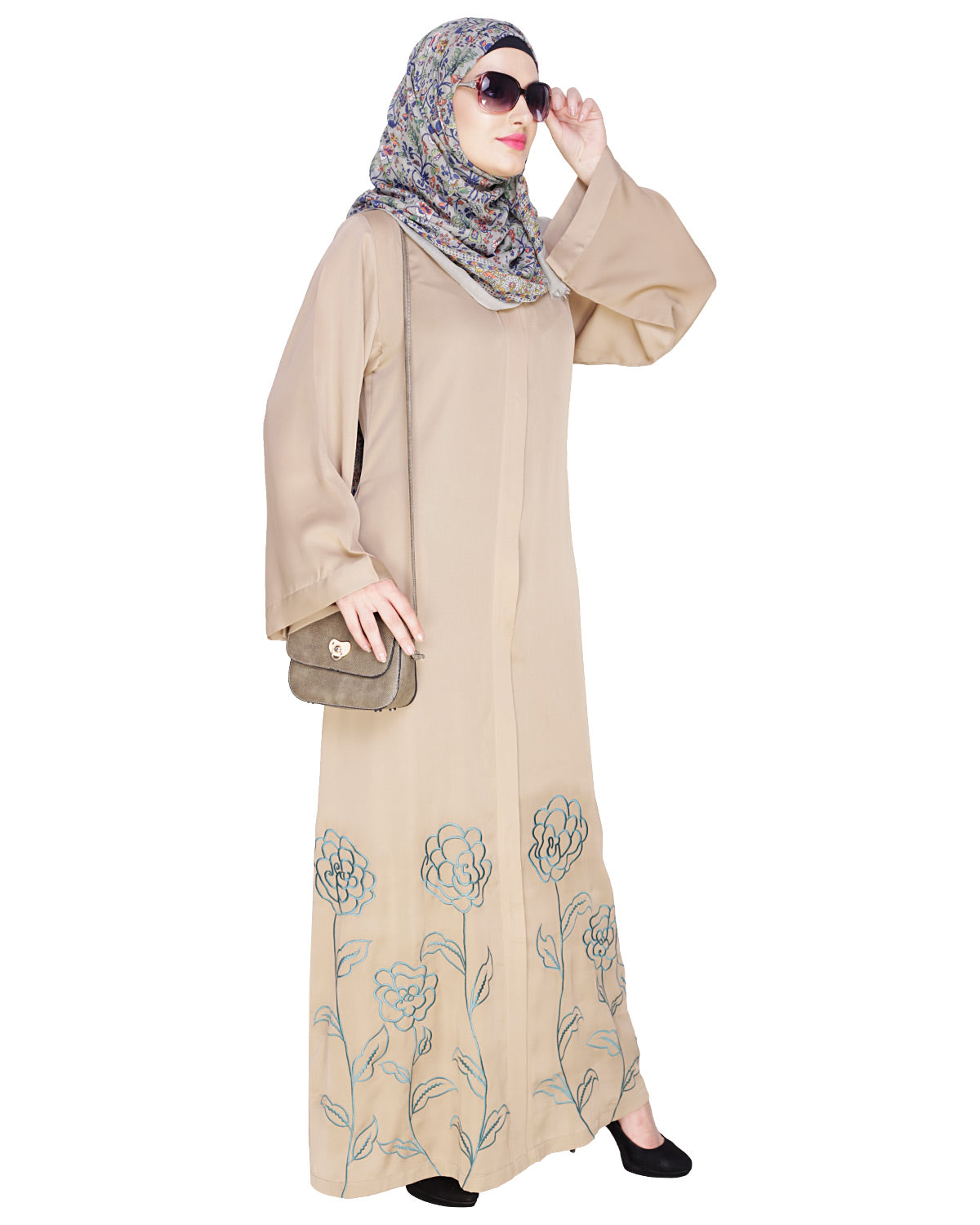 Mesmerising Dubai Style Abaya Beige