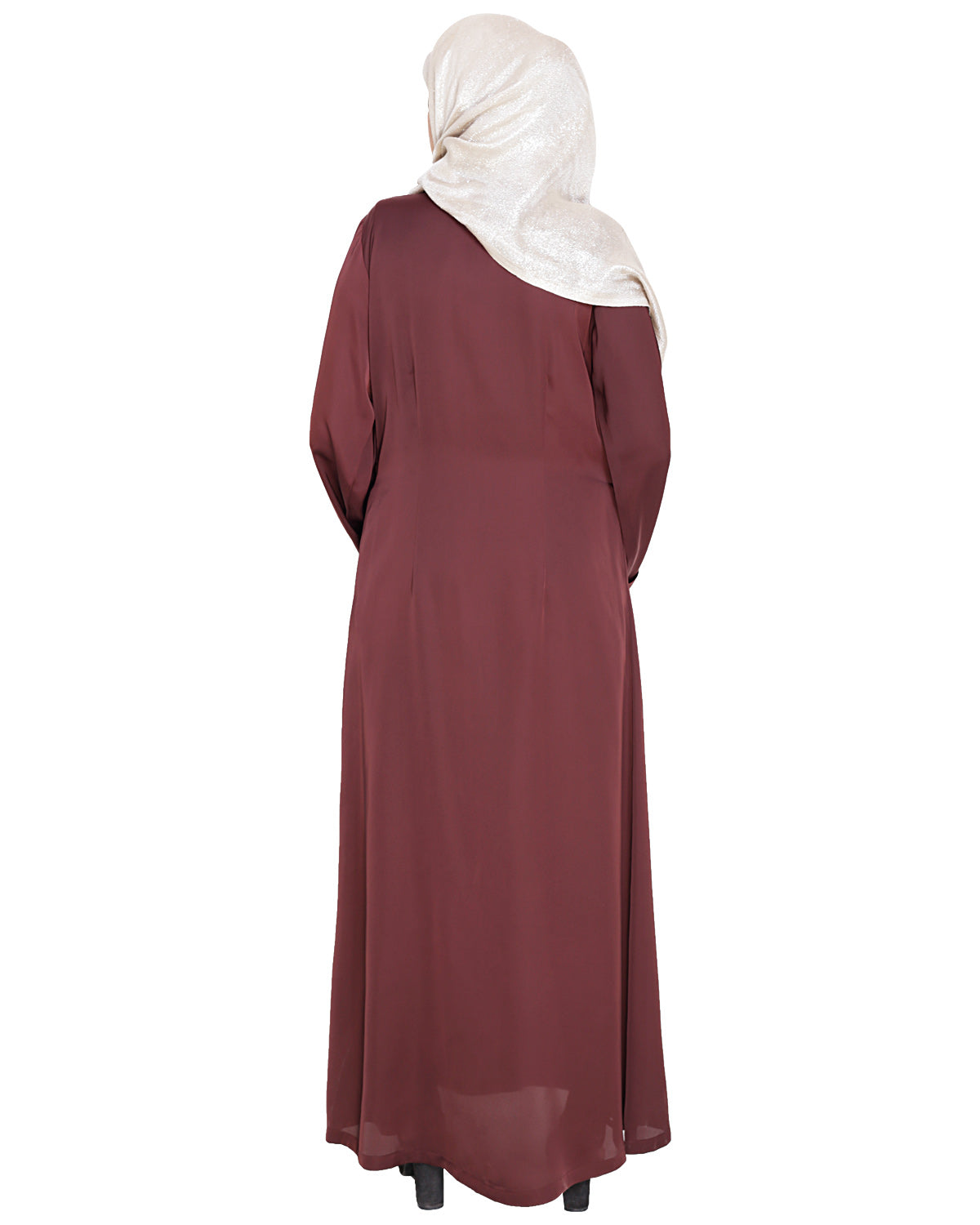 Lofty Dubai Style Abaya Deep Wine