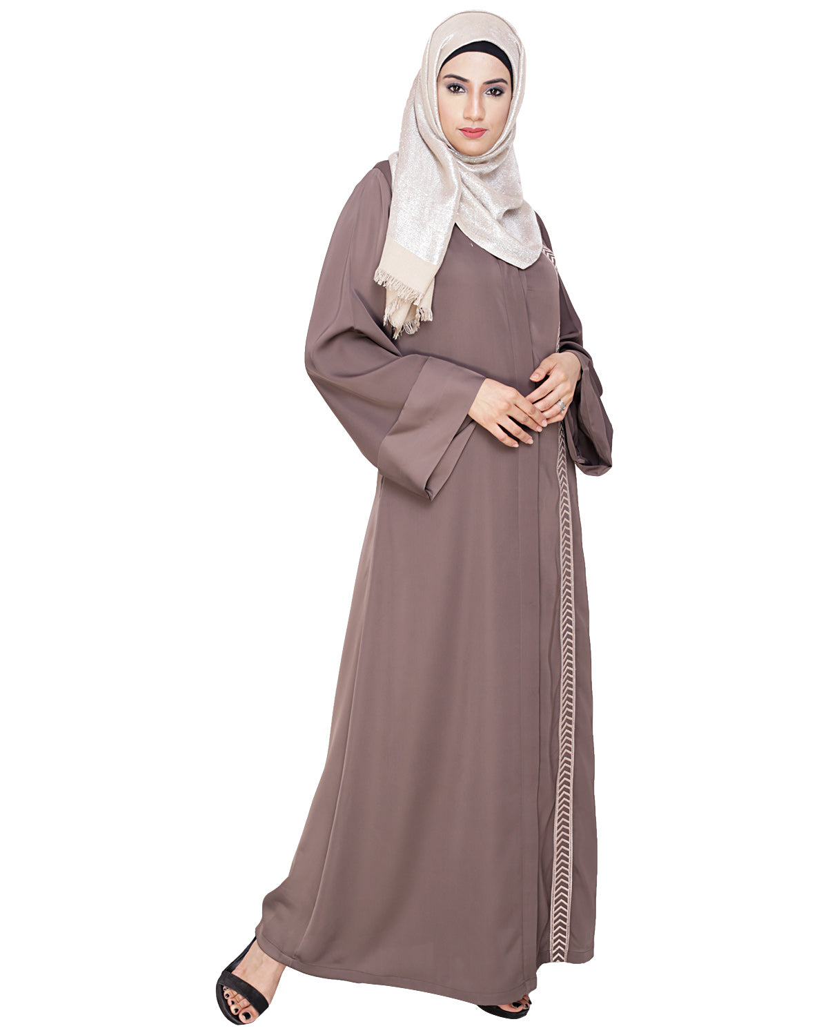 Lofty Dubai Style Abaya Oak Brown