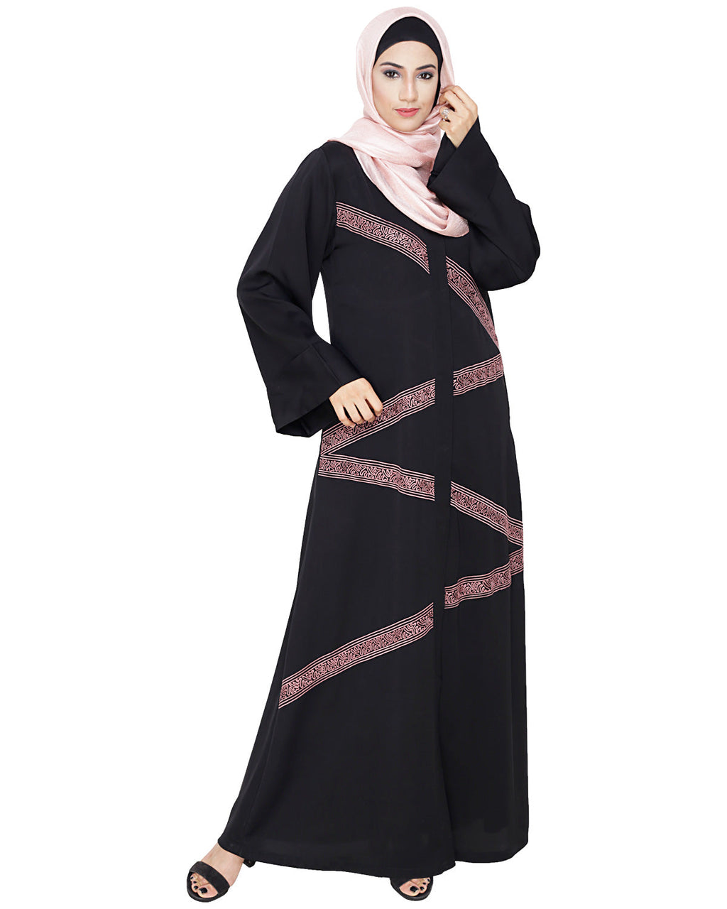 Glinty Dubai Style Abaya Black