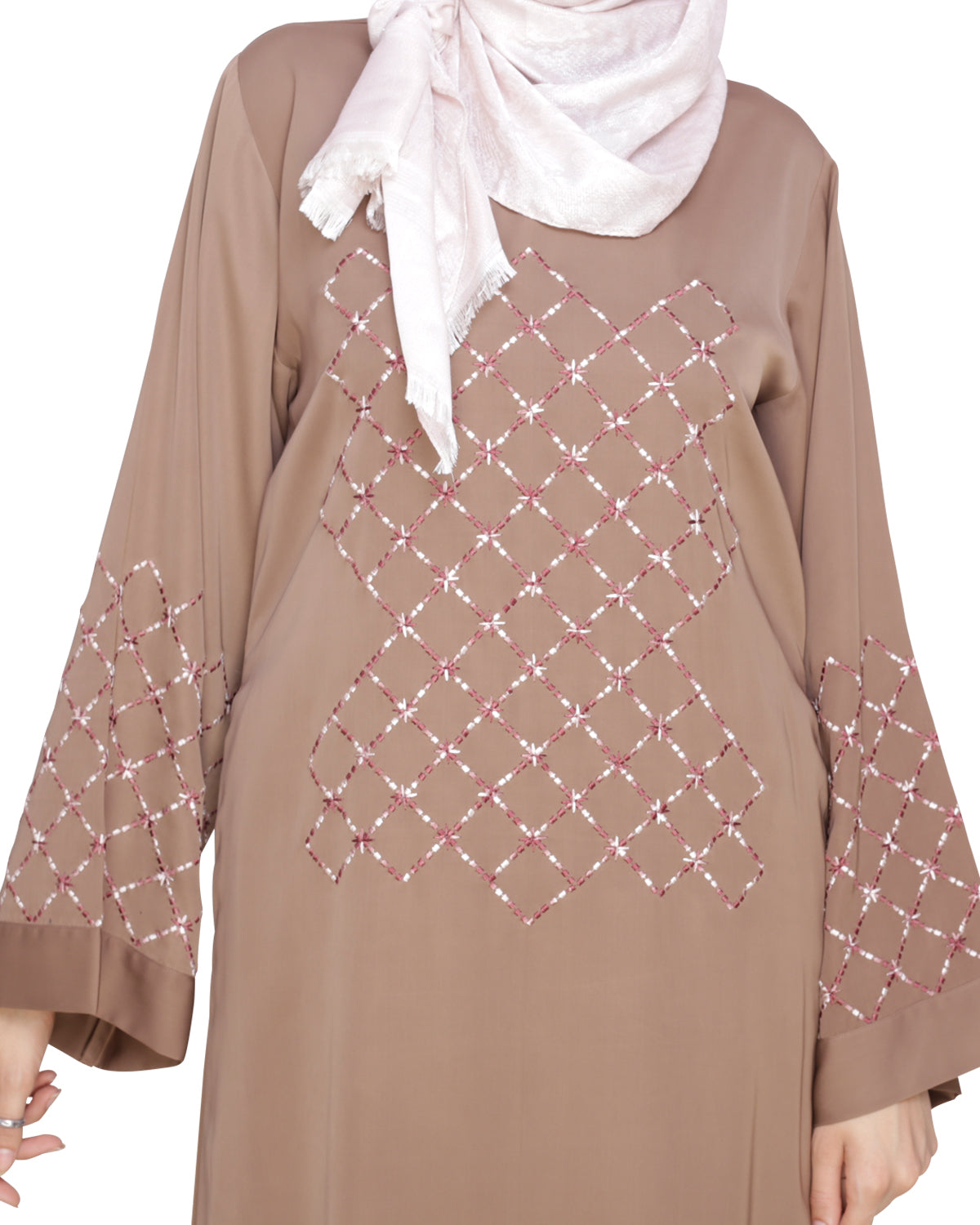 Regal Dubai Style Abaya Dark Beige