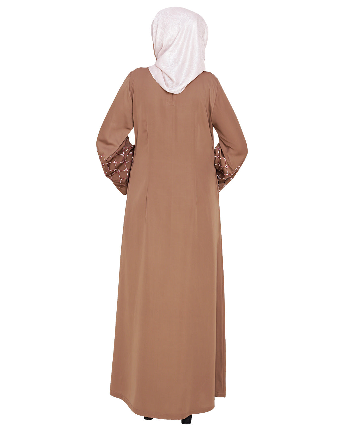 Regal Dubai Style Abaya Dark Beige