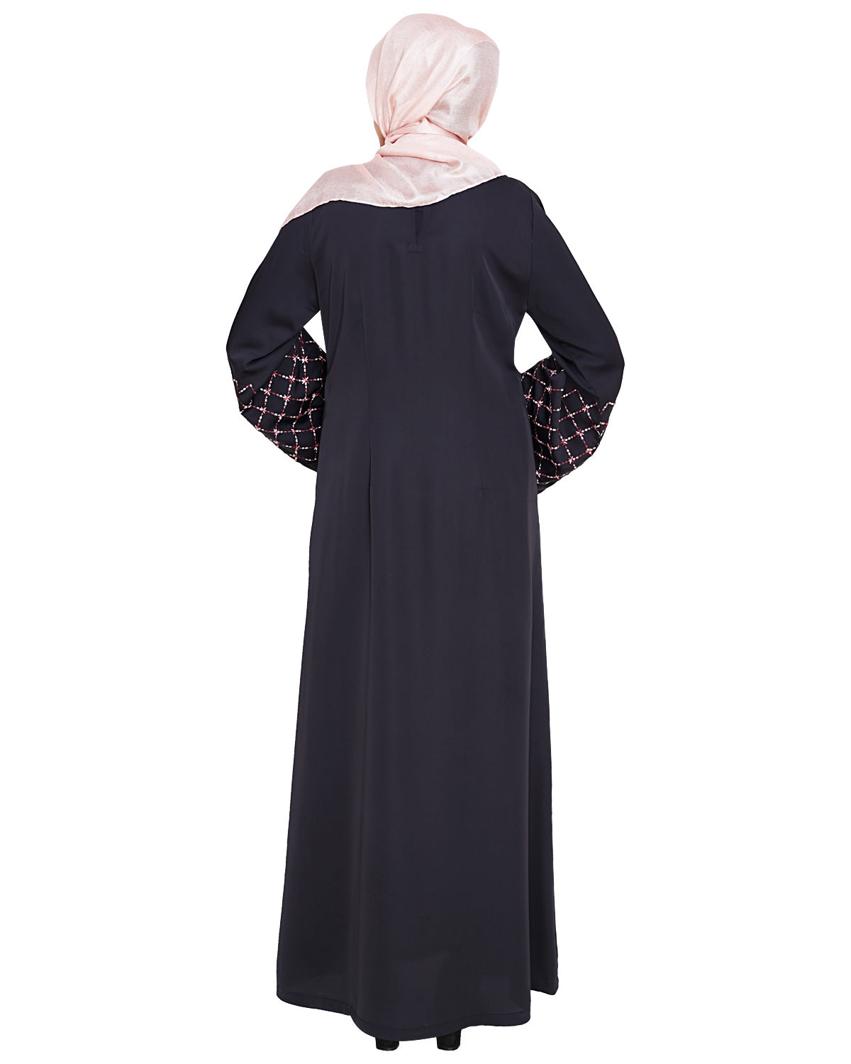 Regal Dubai Style Abaya Dark Grey
