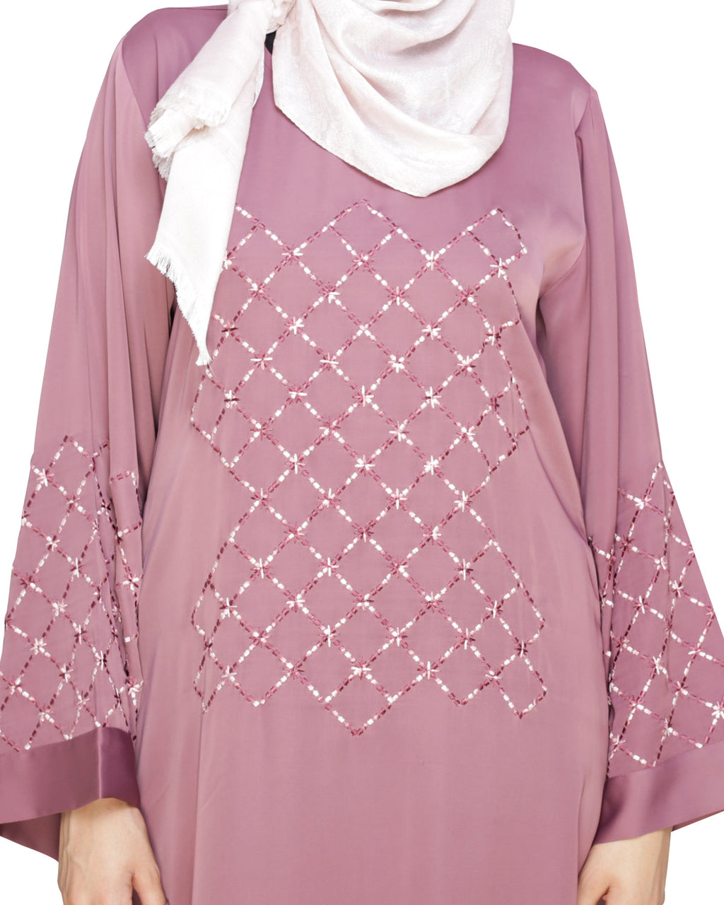 Regal Dubai Style Abaya Dark Purple