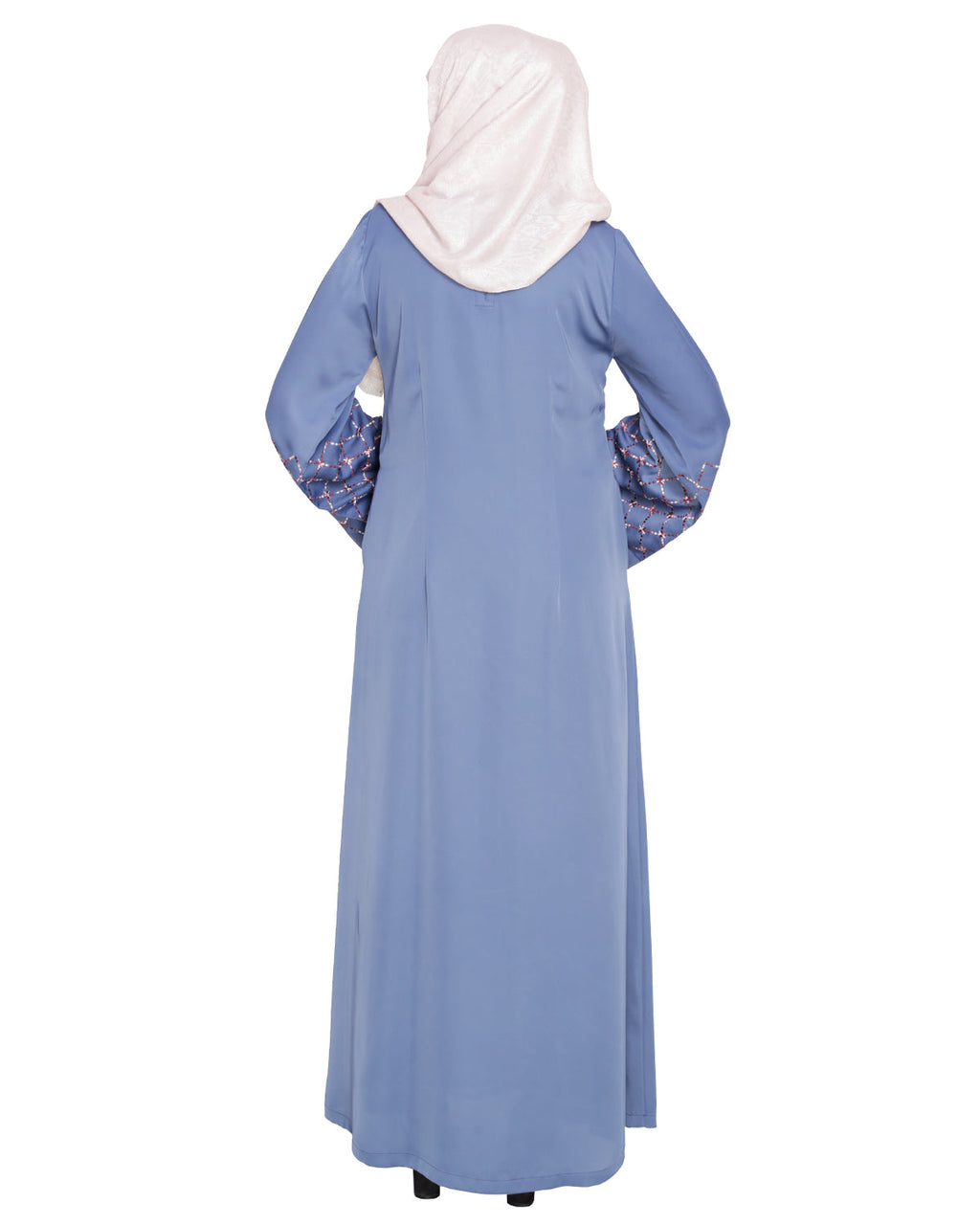 Regal Dubai Style Abaya Steel Blue