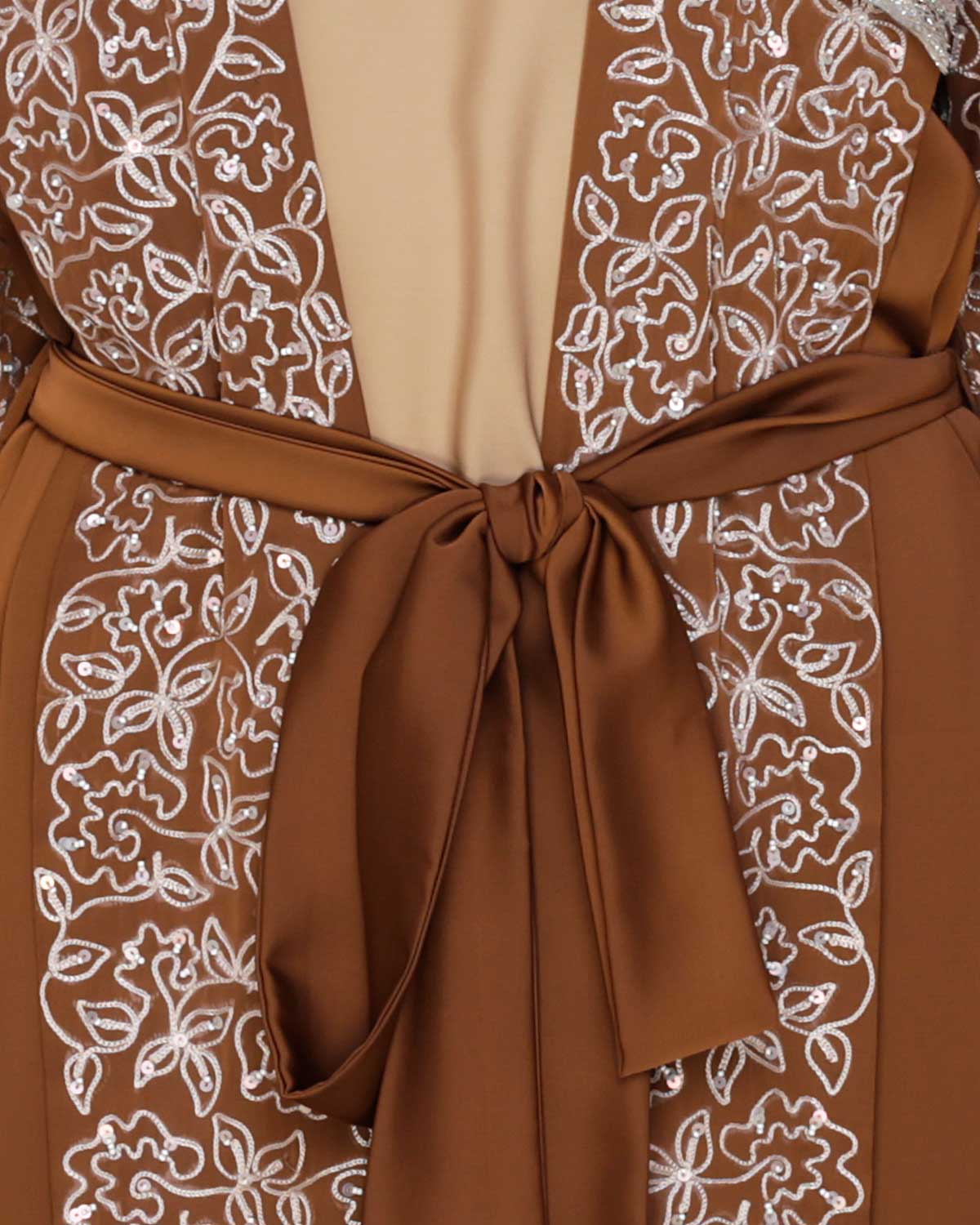 Luxury Dubai Style abaya Brown