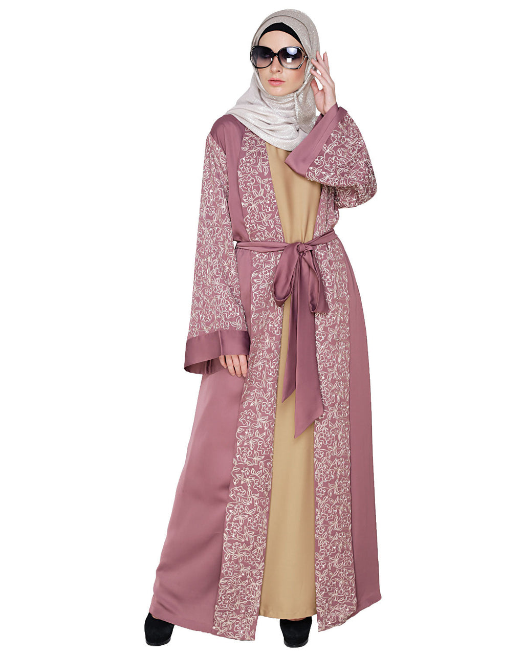 Luxury Dubai Style abaya Onion Pink