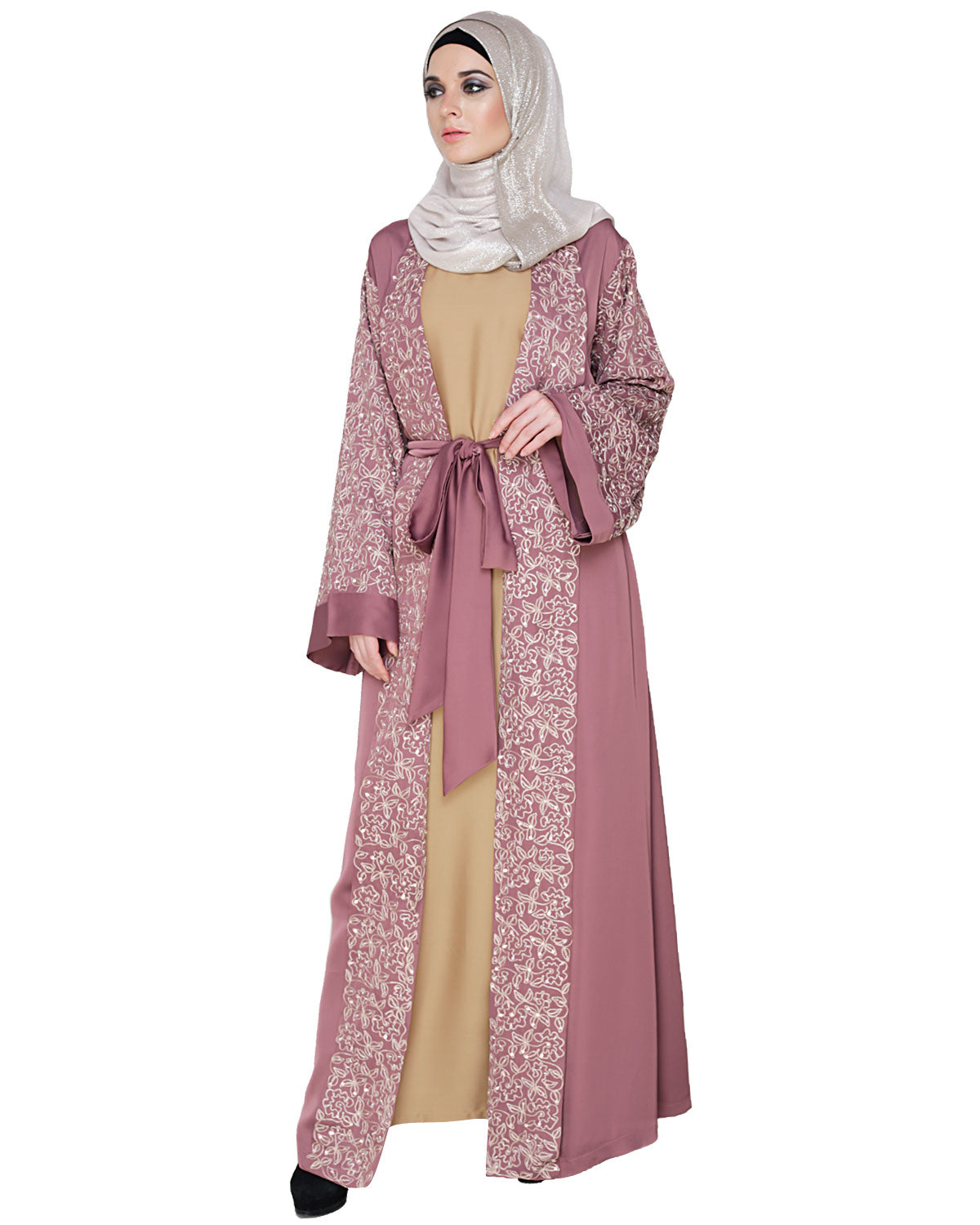 Luxury Dubai Style abaya Onion Pink