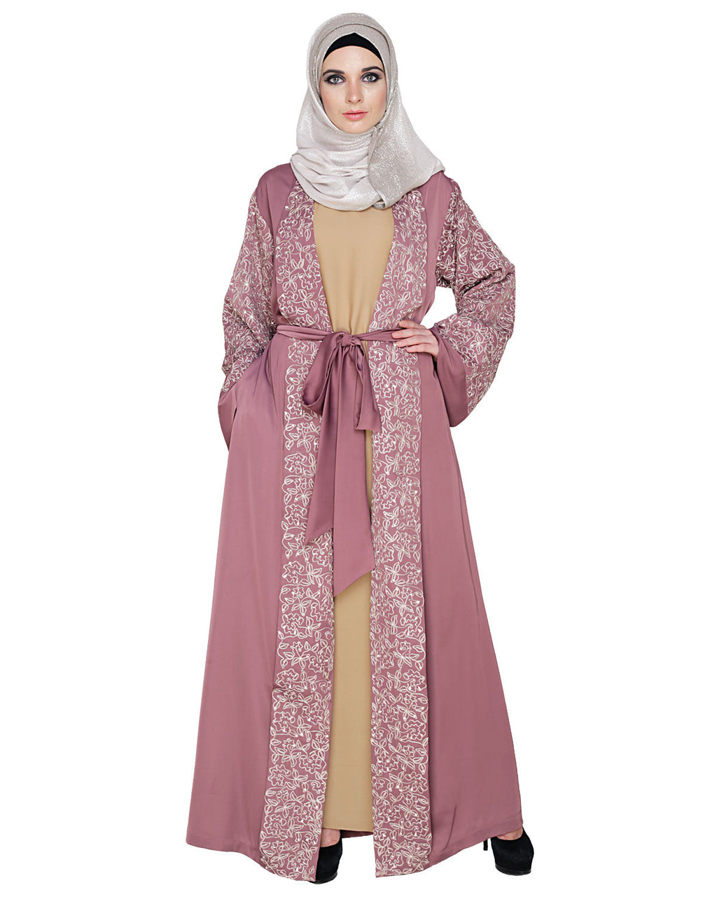 Luxury Dubai Style abaya Onion Pink