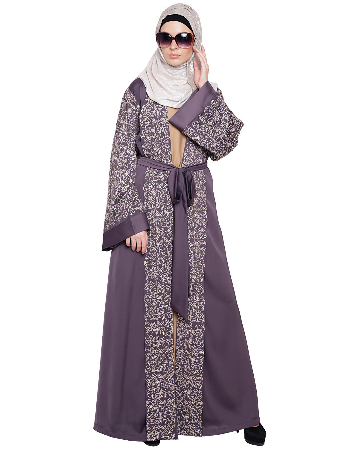 Luxury Dubai Style abaya Purple