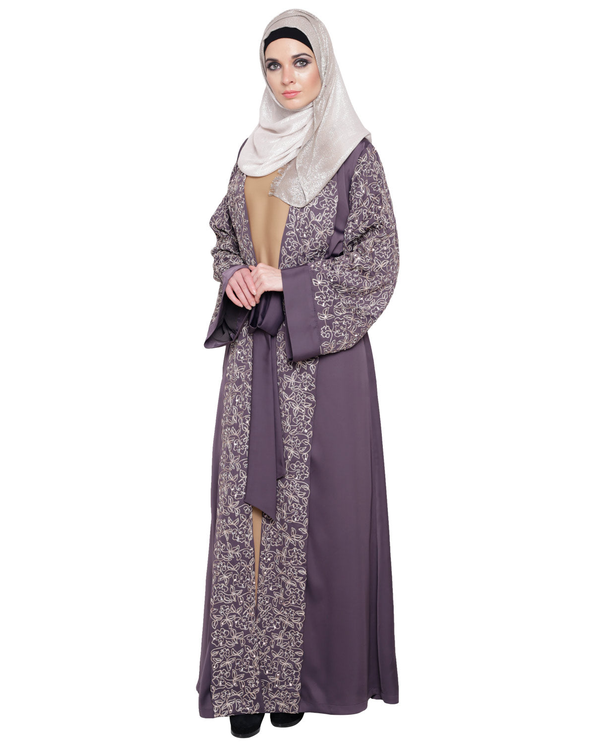Luxury Dubai Style abaya Purple