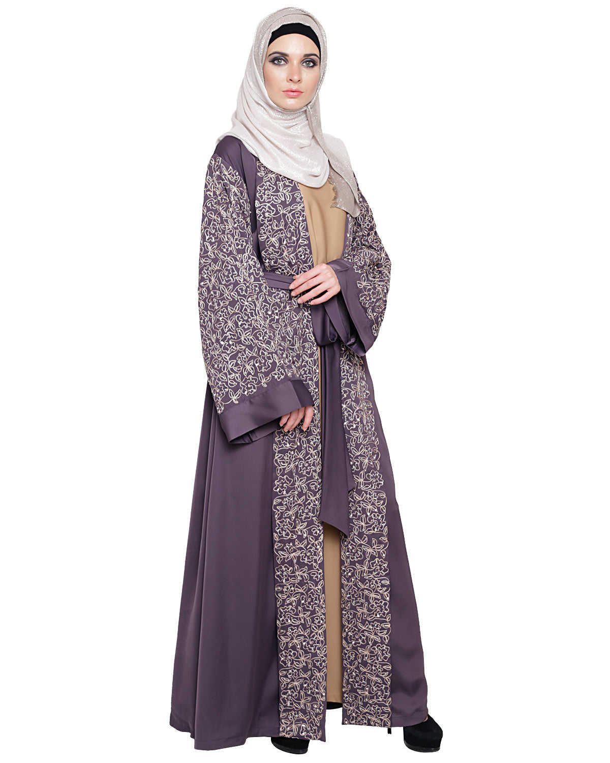 Luxury Dubai Style abaya Purple