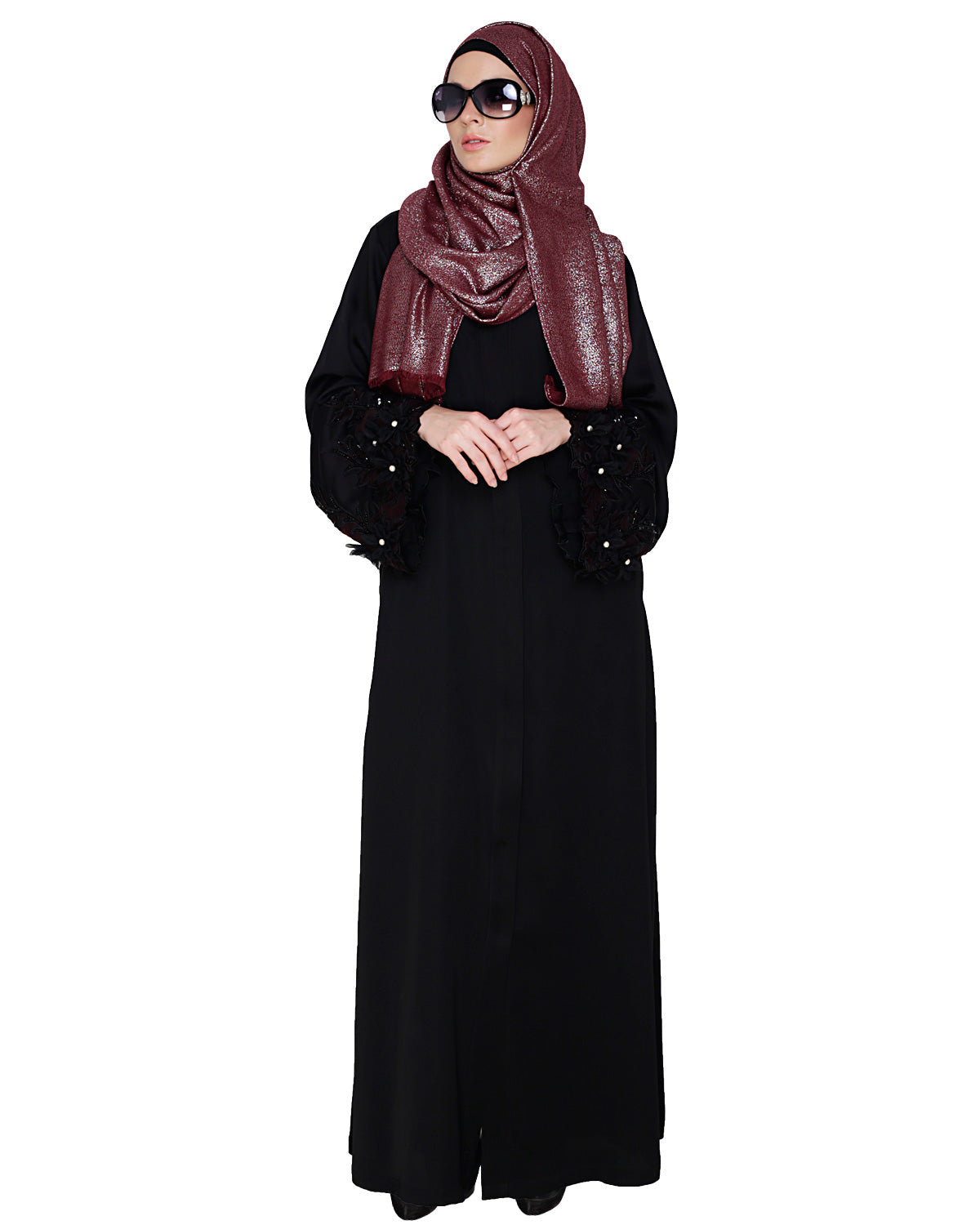 Majestic Dubai style Abaya Black