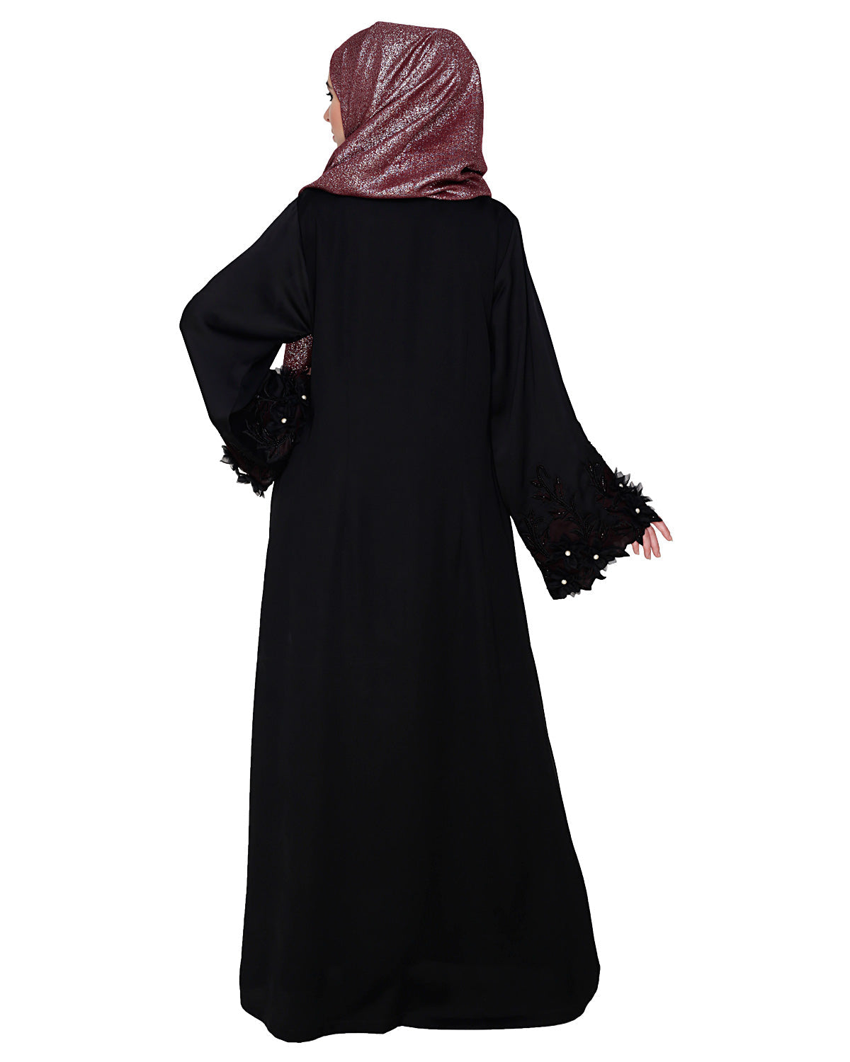 Majestic Dubai style Abaya Black