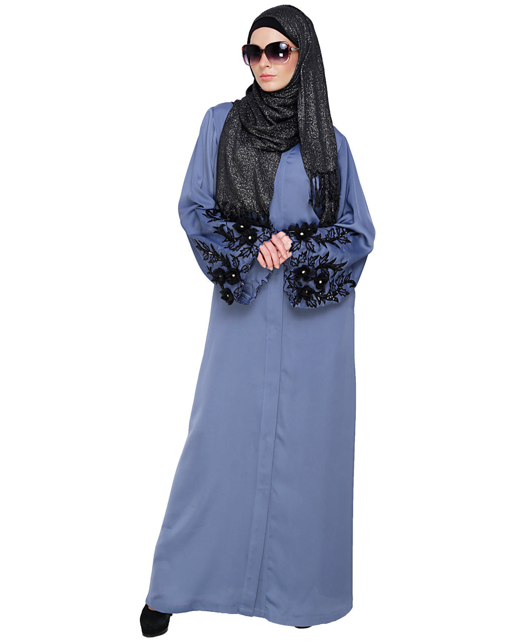 Majestic Dubai style Abaya Blue