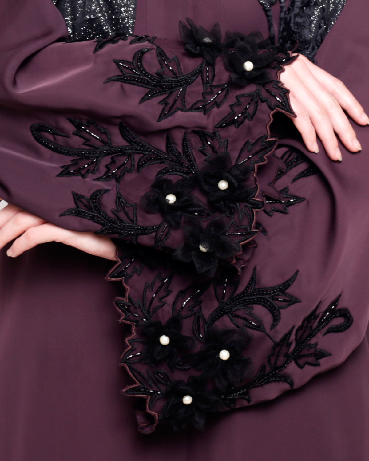 Majestic Dubai style Abaya Purple