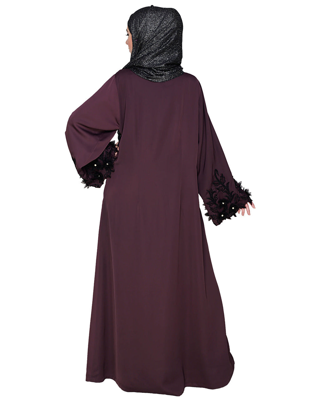 Majestic Dubai style Abaya Purple