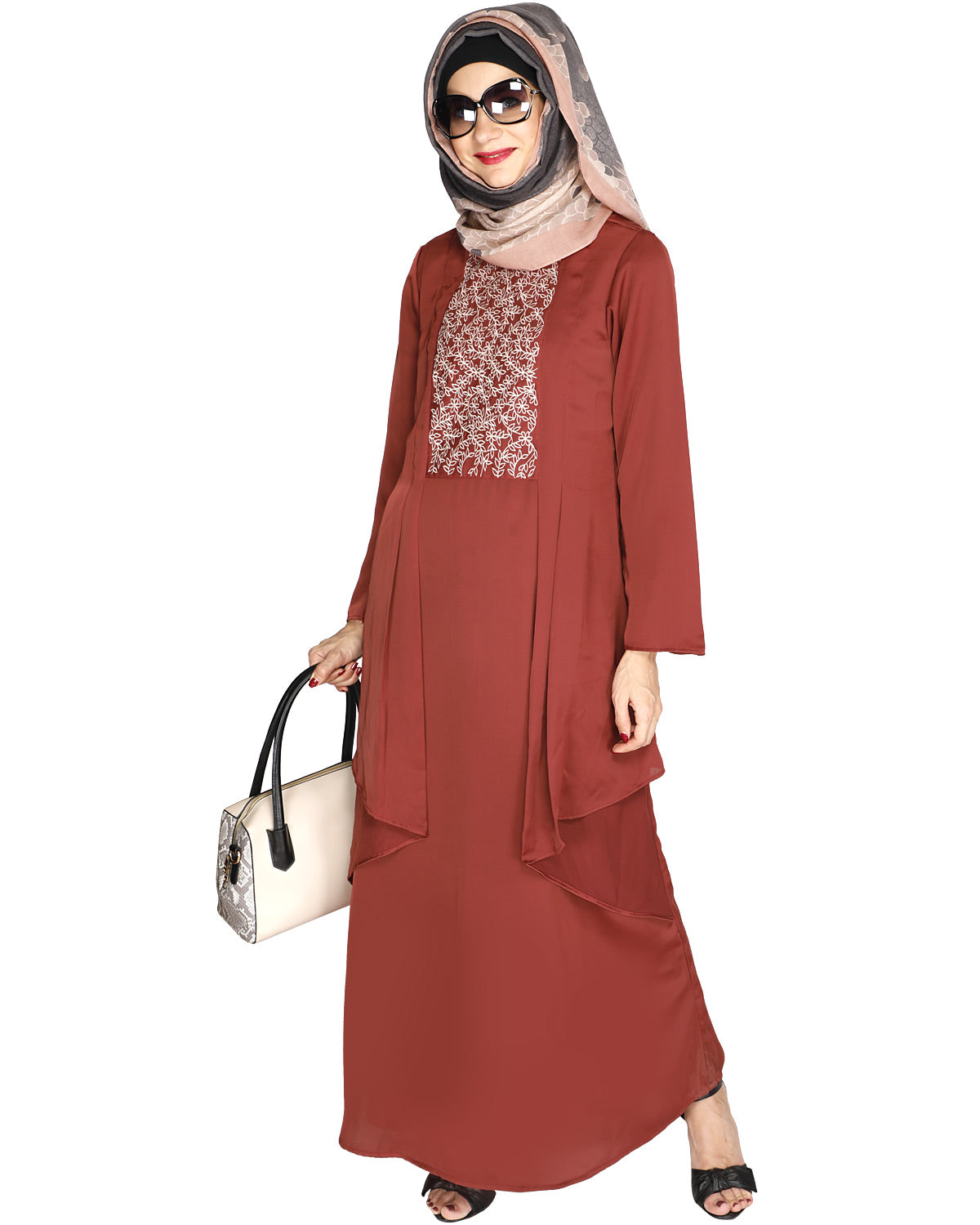 Newfangled Abaya Brick Red