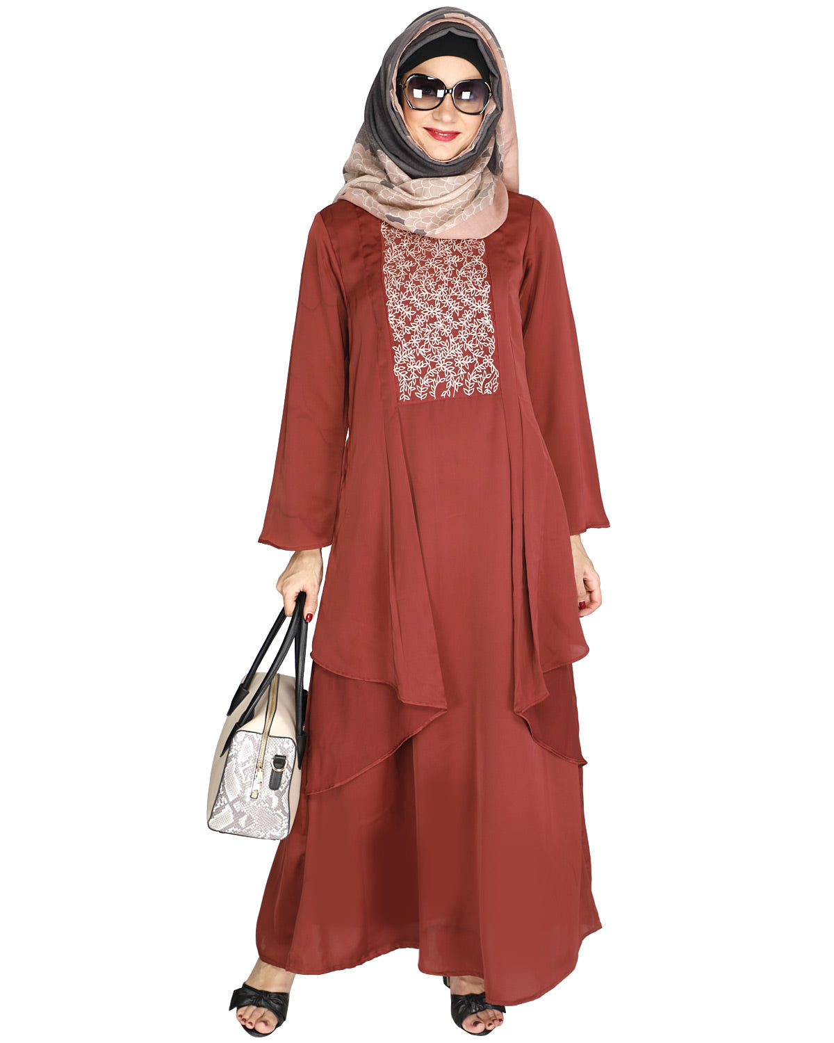 Newfangled Abaya Brick Red
