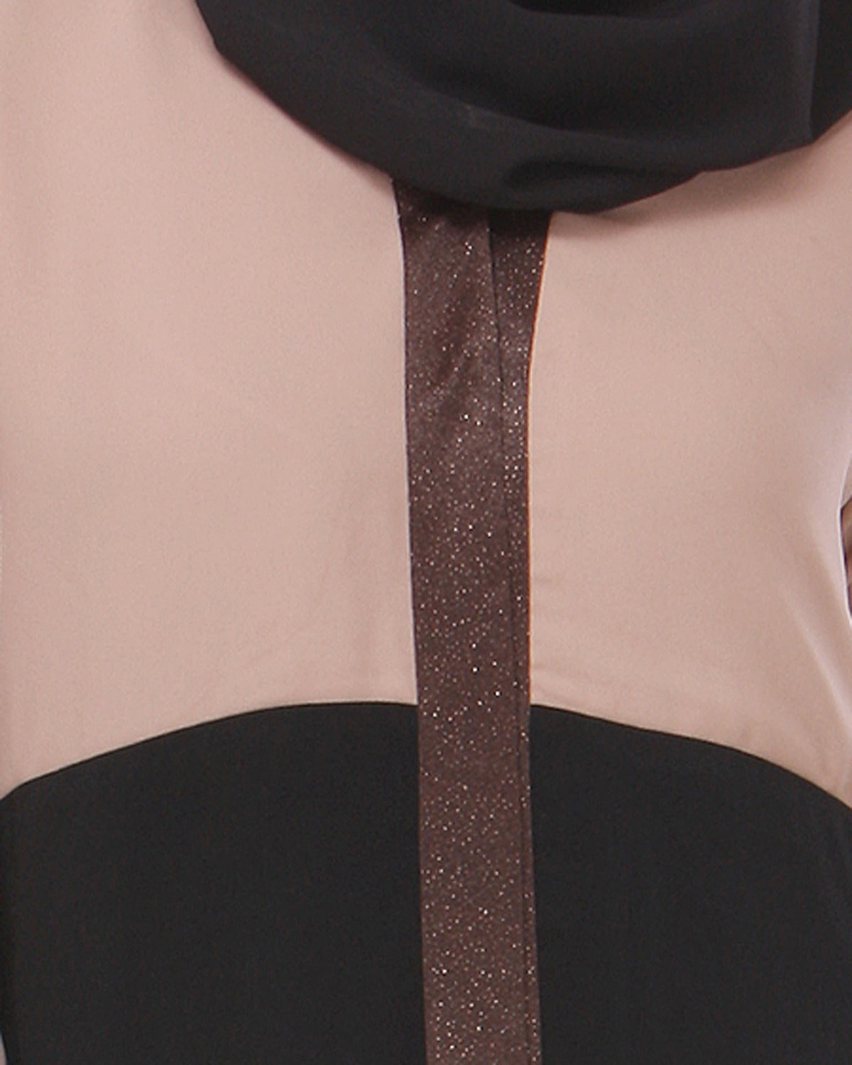 Casual Black & Beige Abaya Black & Beige
