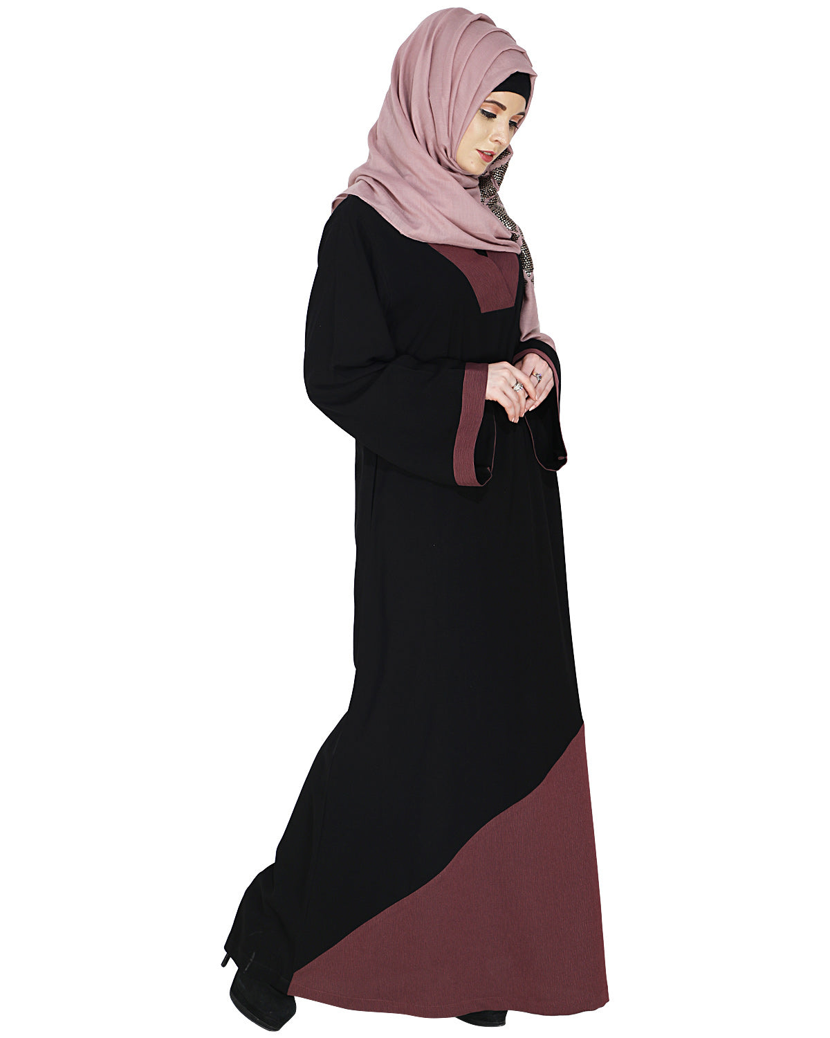 Casual Highlighted Abaya Purple