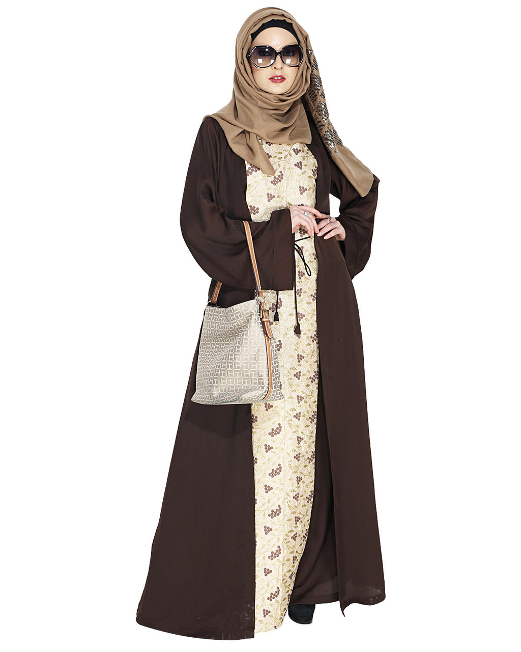 Effortless Layered Abaya Brown