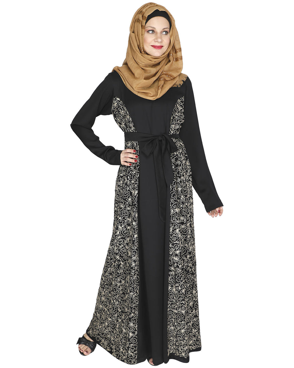 Opulent Velt Abaya Black