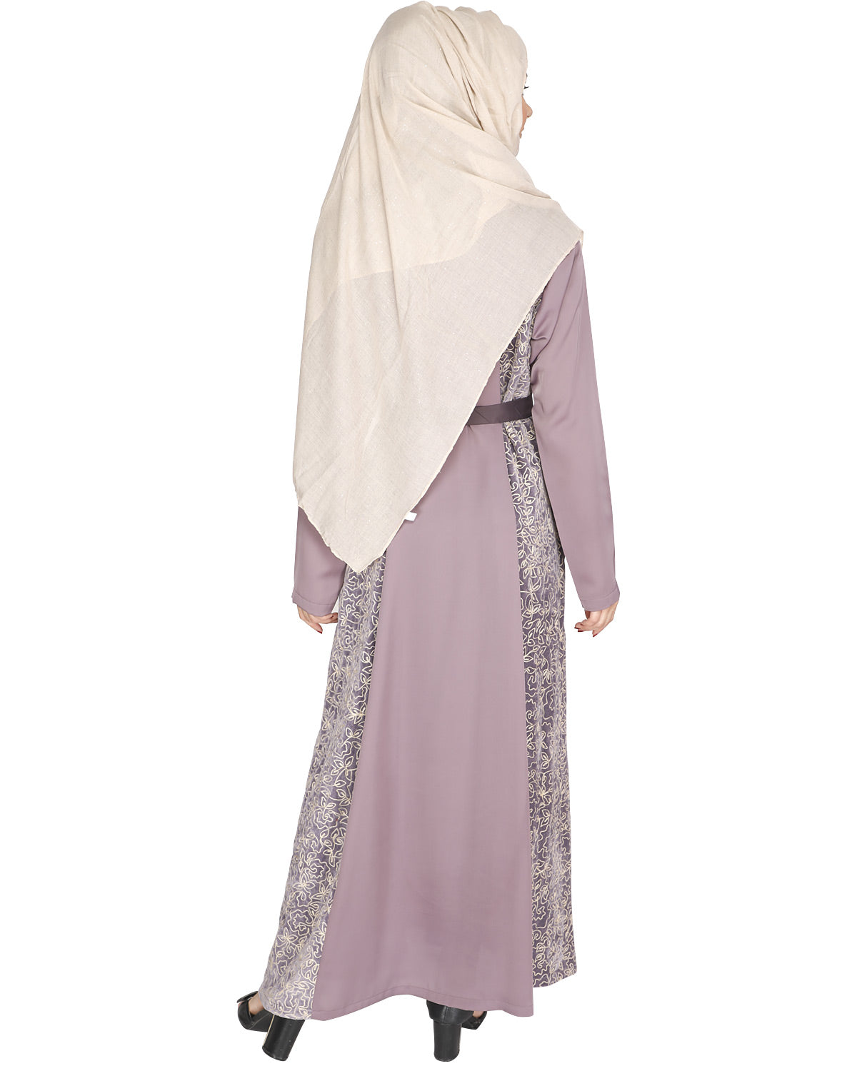 Opulent Velt Abaya Purple