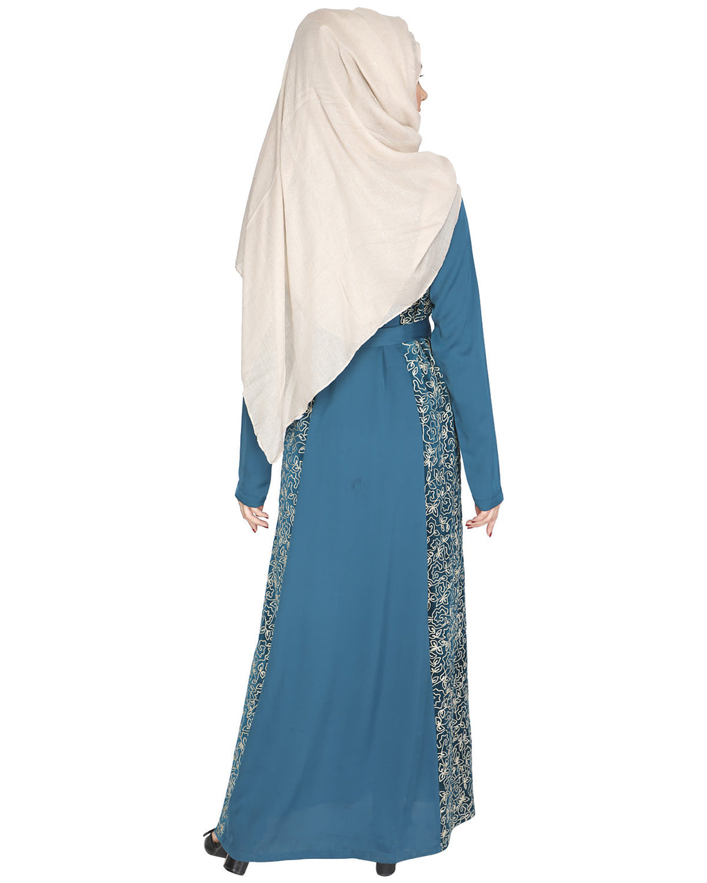 Opulent Velt Abaya Green