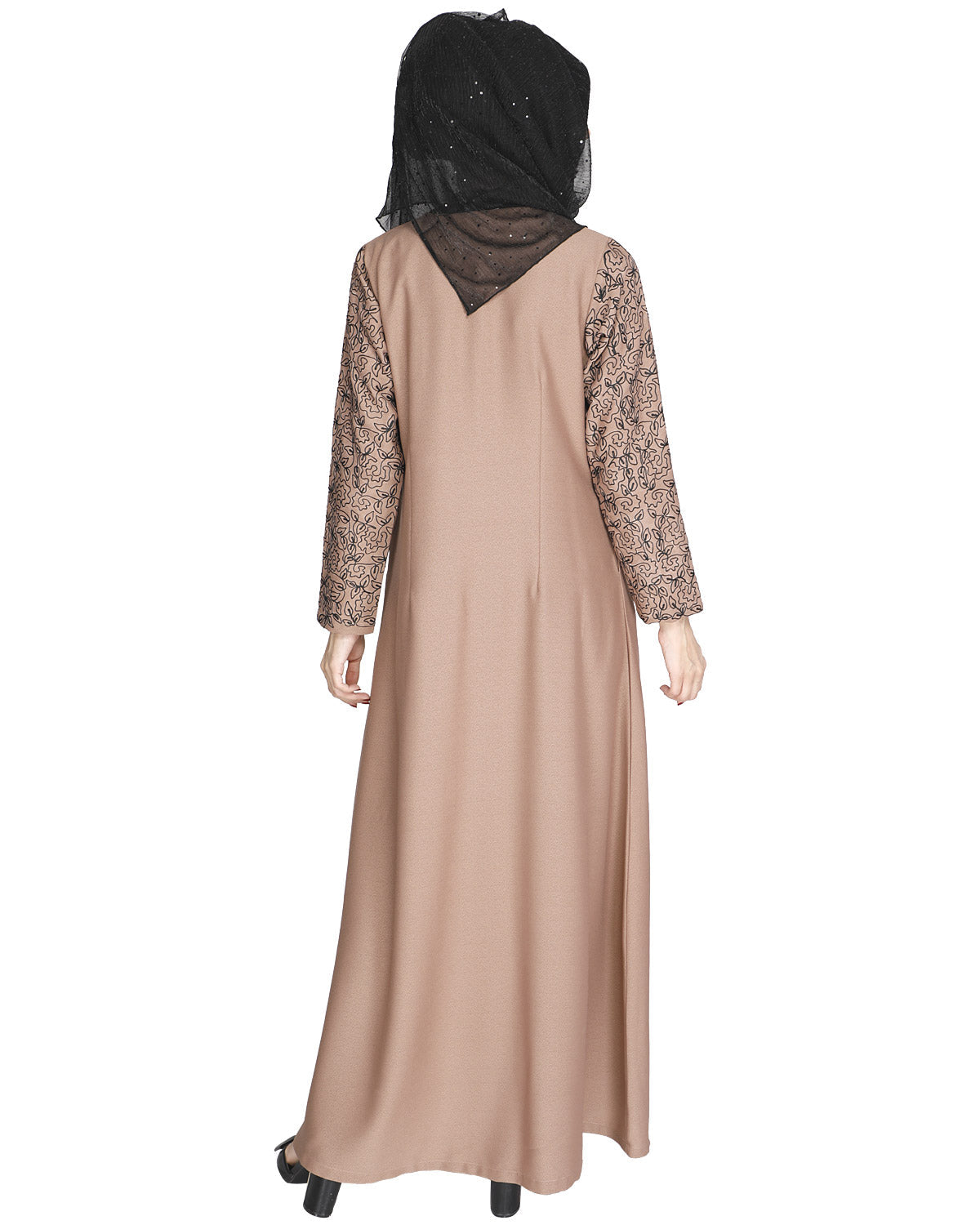 Role Down Abaya Beige