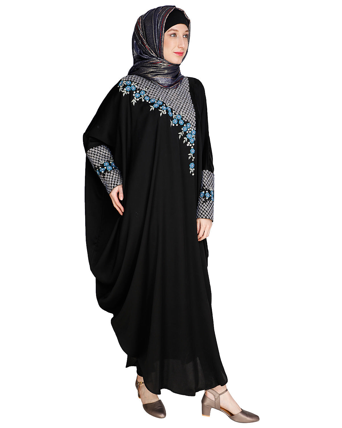 Luxury Grey Kaftan Wine